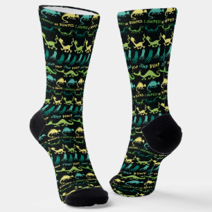 Dr. Seuss "Bump Jump" Hallowen Pattern Socken