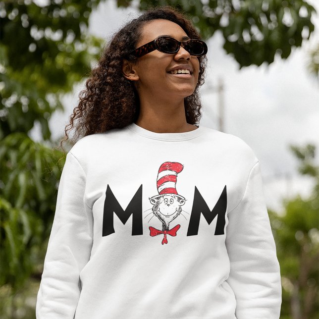 Dr. Seuss Cat in der Hat-Mama Sweatshirt (Person wearing sweater)