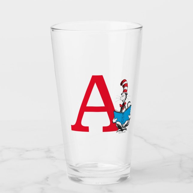 Dr. Seuss Cat in the Hat - Reading Monogram Glas (Vorderseite)