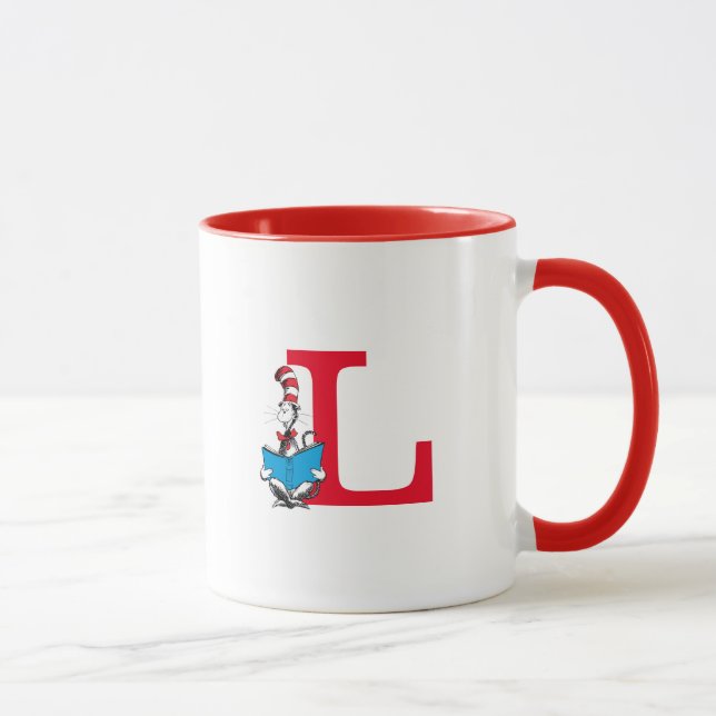 Dr. Seuss Cat in the Hat - Reading Monogram L Tasse (Rechts)