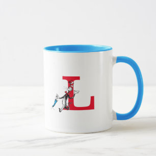 Dr. Seuss Cat in the Hat Umbrella Walk Monogram L Tasse