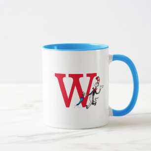 Dr. Seuss Cat in the Hat Umbrella Walk Monogram W Tasse