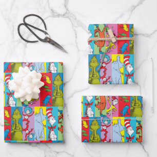 Dr. Seuss Charakter-Slice Geschenkpapier Set