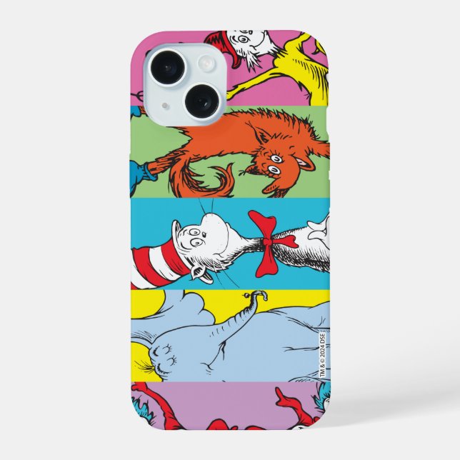 Dr. Seuss | Charakter-Slice iPhone 15 Hülle (Rückseite)