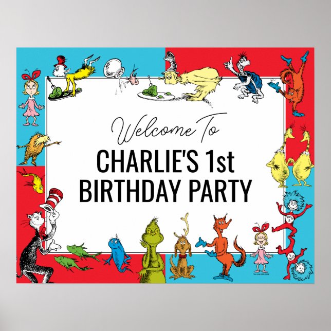 Dr. Seuss - Charaktere | KINDERGEBURTSTAG Poster (Vorne)