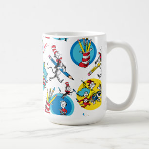 Dr. Seuss Charaktere mit Bleistiften Muster Kaffeetasse