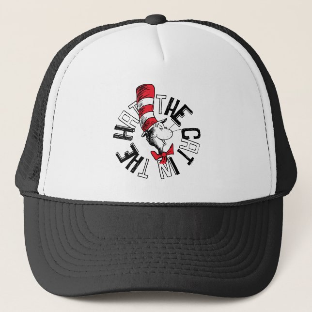 Dr Seuss | Chat dans l'art rond Casquette (Devant)