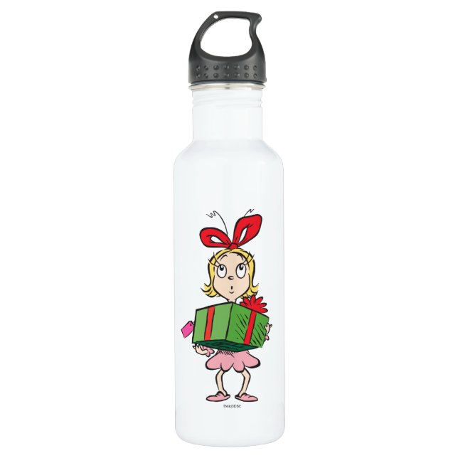 Dr. Seuss | Cindy-Lou Who - Holding Present Trinkflasche (Vorderseite)