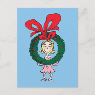 Dr. Seuss Cindy-Lou Who - Kranz Postkarte