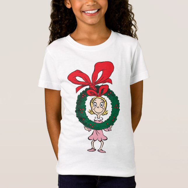 Dr. Seuss | Cindy-Lou Who - Wreath T-Shirt (Vorderseite)