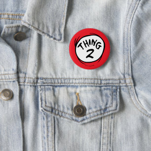 Dr. Seuss   Custom Thing 1 Thing 2 Button
