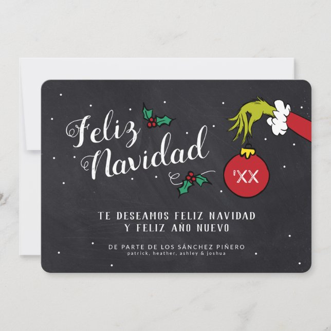 Dr. Seuss | Das Grinch - Feliz Navidad Foto (Vorderseite)