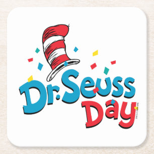Dr. Seuss Day   Confetti Rechteckiger Pappuntersetzer