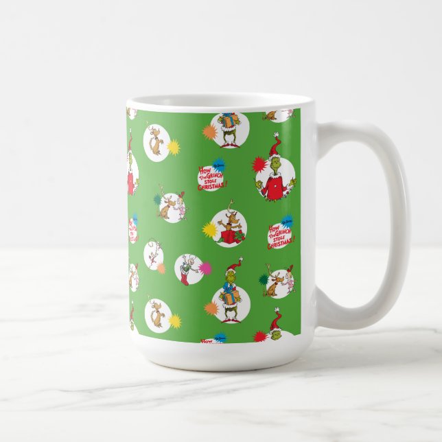 Dr. Seuss | Der Grinch | Weihnachts-Polka-Punkte Kaffeetasse (Rechts)