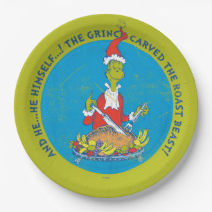 Dr. Seuss   Der Grinch   Weihnachtsbraten-Biest Pappteller