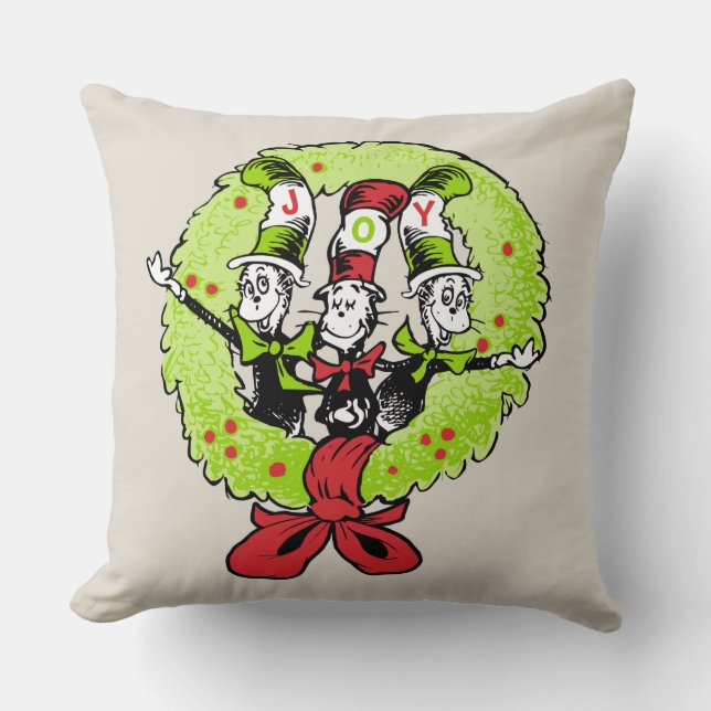Dr. Seuss| Der Grinch| Weihnachtsfreude in Who-vil Kissen (Vorderseite)