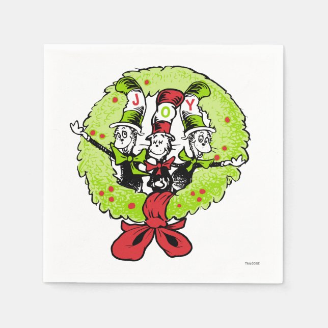 Dr. Seuss| Der Grinch| Weihnachtsfreude in Who-vil Serviette (Vorderseite)