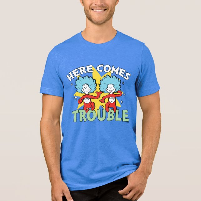 Dr. Seuss | Die eine Sache hier kommt aus Schwieri Tri-Blend Shirt (Vorderseite)