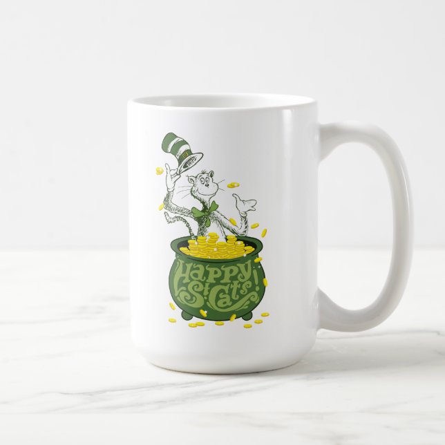 Dr. Seuss| Die Katze im Hut - Happy St. Cat's! Kaffeetasse (Rechts)