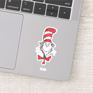Dr. Seuss   Die Katze im Hutkopf - Vintag Aufkleber