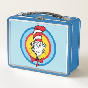 Dr. Seuss Die Katze mit Hut Kopf Grafik Metall Brotdose
