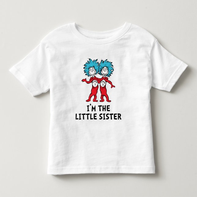 Dr. Seuss, die zwei Dinge | Twins | Big Sister Kleinkind T-shirt (Vorderseite)