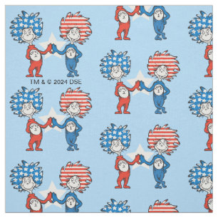 Dr. Seuss   Ding Eins Ding Zwei Patriotische Grafi Stoff