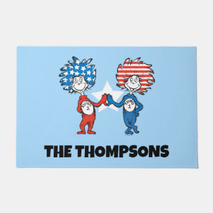 Dr. Seuss   Ding Eins Ding Zwei Patriotisches Graf Fußmatte