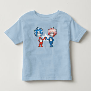 Dr. Seuss Ding Eins Ding Zwei Patriotisches Graf Kleinkind T-shirt