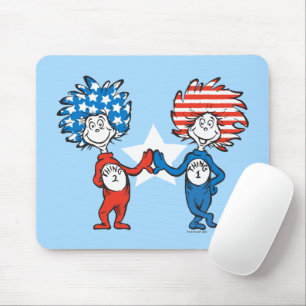 Dr. Seuss Ding Eins Ding Zwei Patriotisches Graf Mousepad