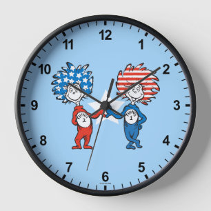 Dr. Seuss Ding Eins Ding Zwei Patriotisches Graf Uhr