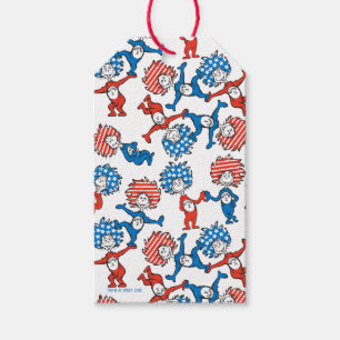 Dr. Seuss Ding Eins Ding Zwei US-Flagge-Muster Geschenkanhänger