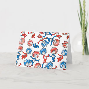 Dr. Seuss Ding Eins Ding Zwei US-Flagge-Muster Karte