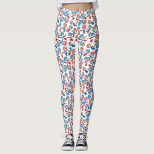 Dr. Seuss Ding Eins Ding Zwei US-Flagge-Muster Leggings
