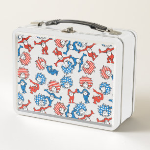 Dr. Seuss   Ding Eins Ding Zwei US-Flagge-Muster Metall Brotdose