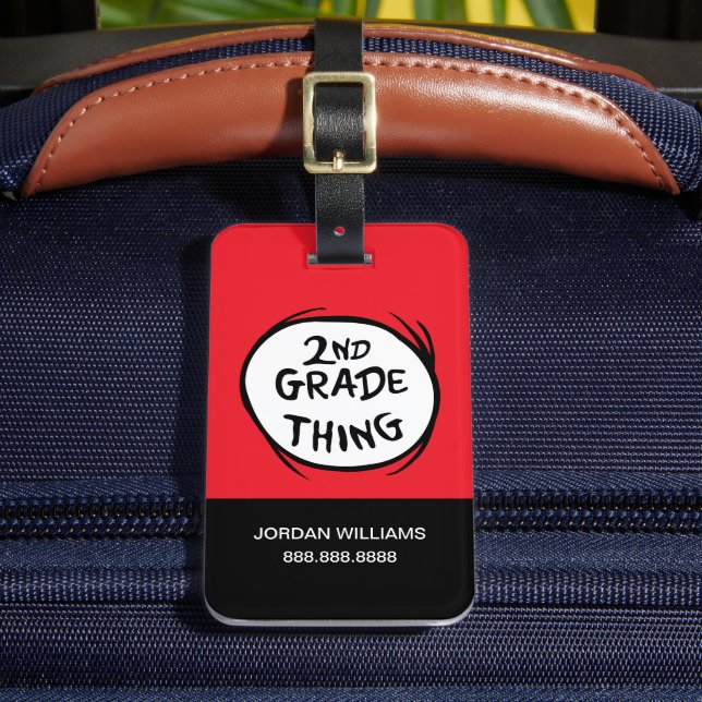 Dr. Seuss | Ding One Ding Two - 2nd Grade Sache Gepäckanhänger (Vorderseite Insitu 2)