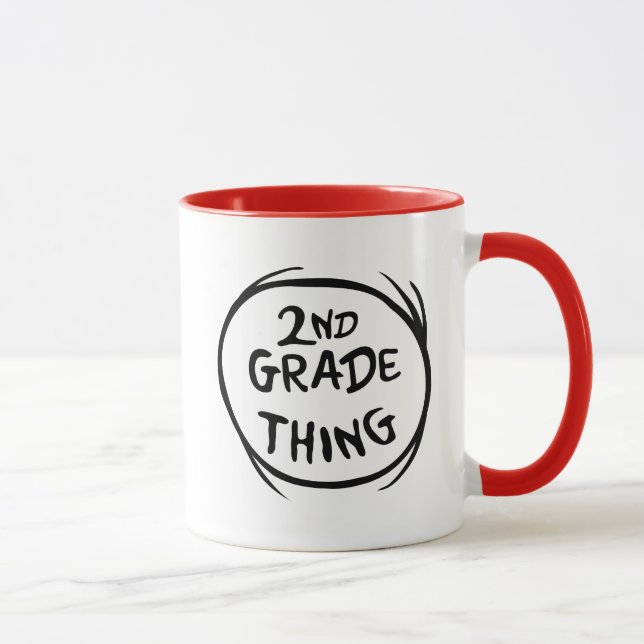 Dr. Seuss | Ding One Ding Two - 2nd Grade Sache Tasse (Rechts)