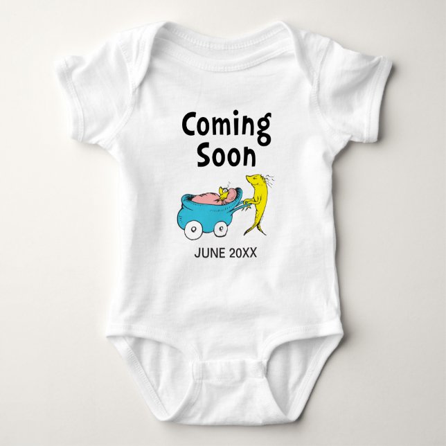 Dr. Seuss | Ein Fisch | Bald Baby Strampler (Vorderseite)