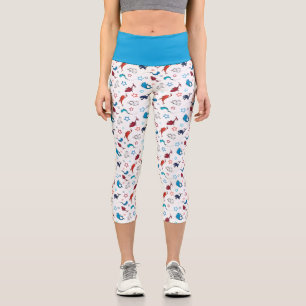 Dr. Seuss Ein Fisch Zwei Fische Sternmuster Capri Leggings