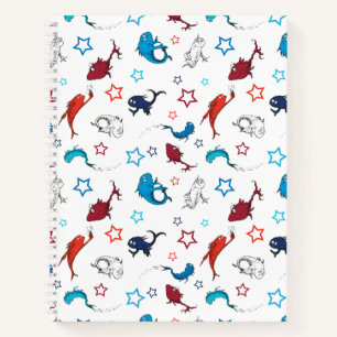 Dr. Seuss Ein Fisch Zwei Fische Sternmuster Notizbuch