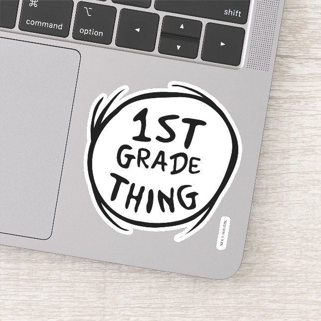 Dr. Seuss | Eins - Zwei - 1. Klasse Aufkleber (Detail)