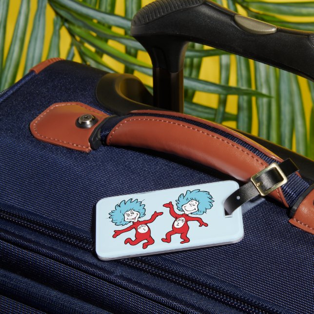 Dr. Seuss Figur 1 und Figur 2 Gepäckanhänger (Vorderseite Insitu 3)