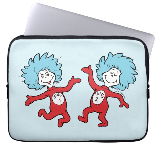 Dr. Seuss Figur 1 und Figur 2 Laptopschutzhülle (Vorderseite)