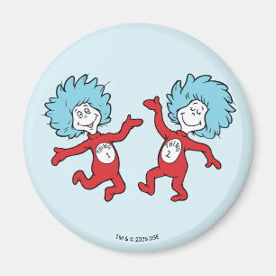 Dr. Seuss Figuren 1 und 2, auch bekannt als Thing  Magnet