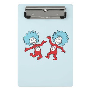 Dr. Seuss Figuren 1 und 2, auch bekannt als Thing Mini Klemmbrett