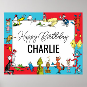 Dr. Seuss - Figuren   Kindergeburtstag Poster