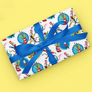 Dr. Seuss Figuren mit Bleistiften Muster Geschenkpapier