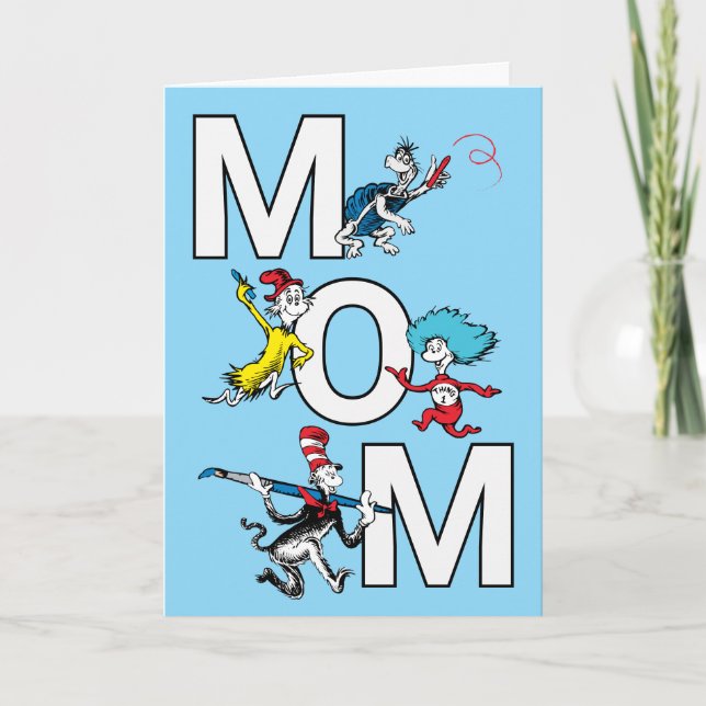 Dr. Seuss | Frohen Muttertag Karte (Vorderseite)