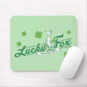 Dr. Seuss Glücklicher Fox in seinen irischen Soc Mousepad