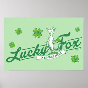 Dr. Seuss   Glücklicher Fuchs in seinen irischen S Poster